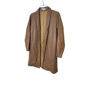 Thml vegan leather‎ long line blazer -xs